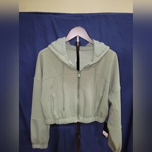 NWT 90 Degree Women's Soft Celery Green Hooded Jacket